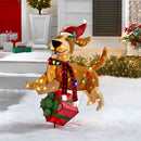 Cachorrinho de Natal Alegre e Saltitante com 144 LEDs Coloridos