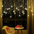 Cortina de Luzes LED Floco de Neve – Magia Natalina em Cada Detalhe