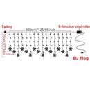 Cortina de Luzes LED Floco de Neve – Magia Natalina em Cada Detalhe