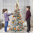 Para nova árvore de natal dobrável retrátil fácil de montar com arcos e bolas decoração do feriado de natal