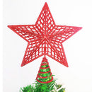 Estrela de Natal Ponteira Glitter Brilhante 20cm para Arvore Decoração