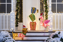 Luz de Jardim LED Cachorro Salsicha de Tinsel com 40 LEDs Branco Quente – 61 cm