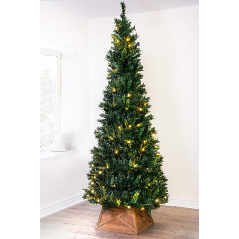 Árvore de Natal Pop-Up com Luzes Brancas Quentes – Verde / 2,10m